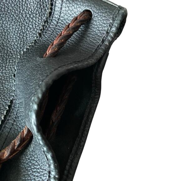 Dooney and Bourke Vintage Black Leather Pebbled Bucket Bag Purse - Picture 8 of 14